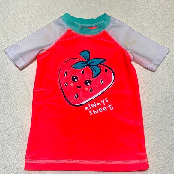 3T (5/$20) Strawberry Rashguard Top by George - Picture 1 of 12